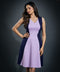 Two Tone Aline Ponte Dress- Lavender & Blue